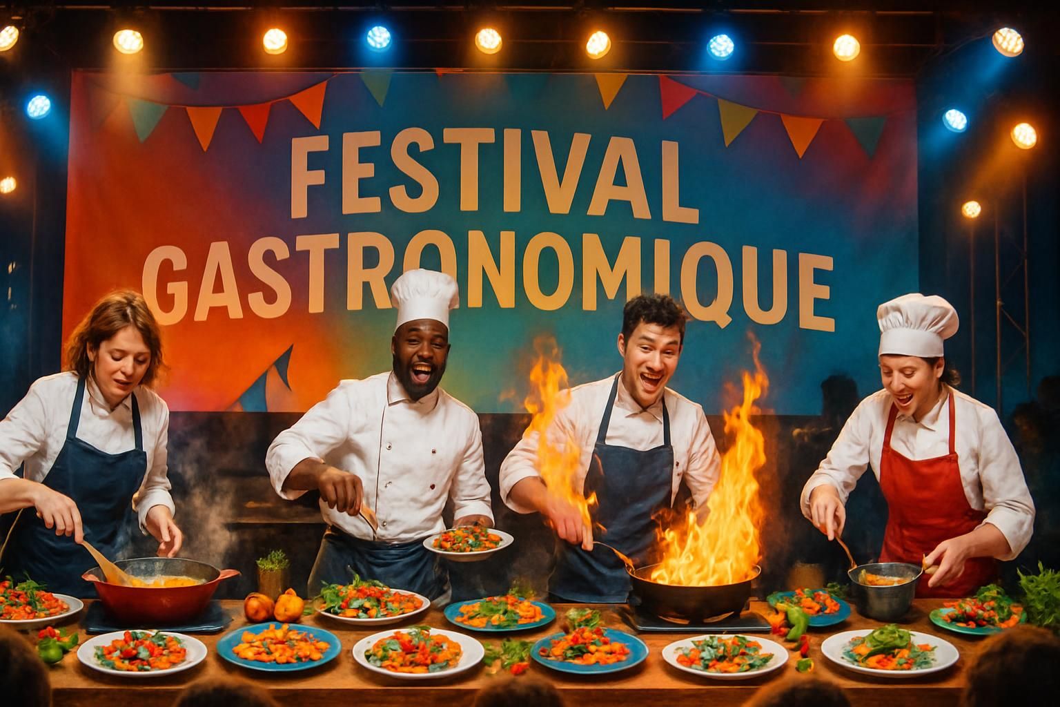 découvrez le festival gastronomique, une célébration culinaire puissante et triomphante où saveurs authentiques et talents d'exception se rencontrent pour émerveiller vos papilles.