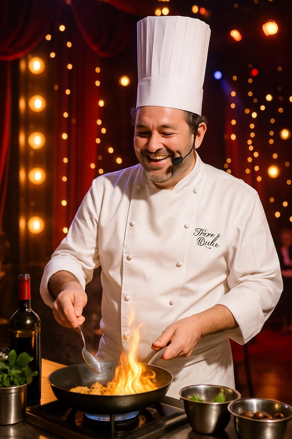 découvrez thierry beglio, chef d'exception qui fait de la gastronomie locale un véritable spectacle vivant alliant saveurs et passion sur scène.