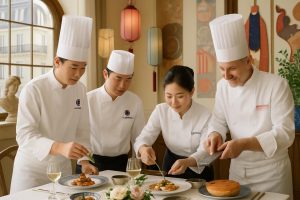 la fkcci et escoffier international corée du sud s'associent pour promouvoir et célébrer la richesse de la gastronomie française en corée, favorisant les échanges culinaires et culturels.