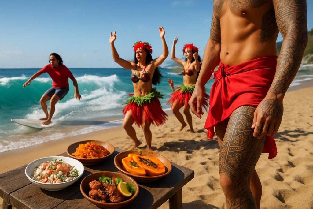 découvrez comment les tahitiens du pays basque perpétuent leurs traditions avec passion à travers le surf, la gastronomie, les tatouages et la danse dans cette vidéo captivante.