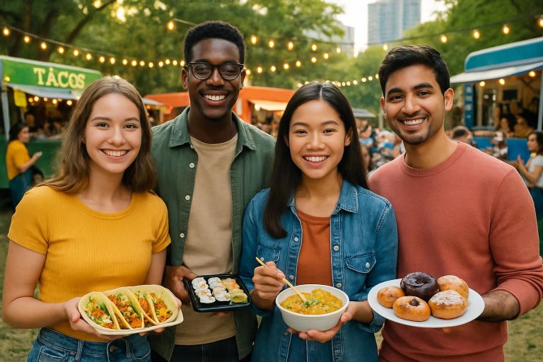 découvrez comment quatre étudiants unissent leurs forces pour lancer un food truck festival inédit, célébrant la nourriture comme un lien universel entre cultures et saveurs.
