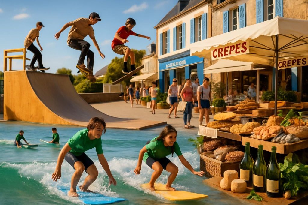 participez à un camp d’été unique en bretagne alliant surf, skate, saveurs locales et shopping pour des vacances inoubliables.