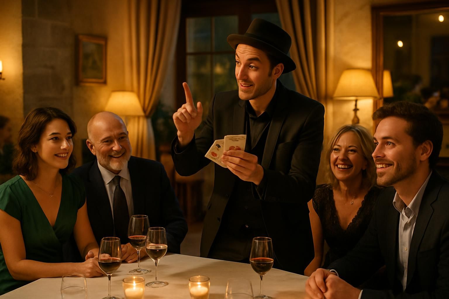 découvrez une soirée magique à évaux-les-bains, où délices culinaires et spectacles de karl le magicien se mêlent pour une expérience inoubliable.