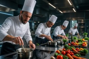 découvrez le rebondissement incroyable qui bouleverse la compétition avant les quarts de finale de top chef. suspense et surprises au rendez-vous !