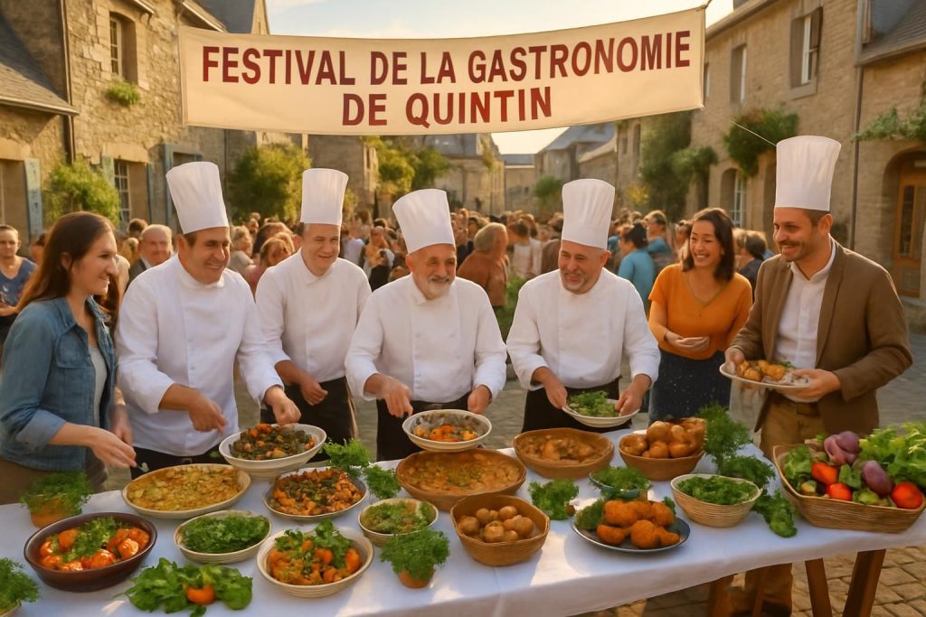 découvrez le festival de la gastronomie de quintin, un événement exceptionnel où les chefs talentueux partagent leurs saveurs uniques dans une ambiance conviviale et festive.