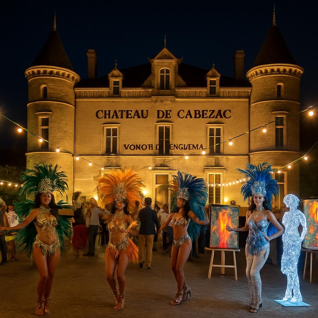 découvrez une soirée inoubliable à bize-minervois avec des rythmes envoûtants de samba et des expositions artistiques captivantes au château.