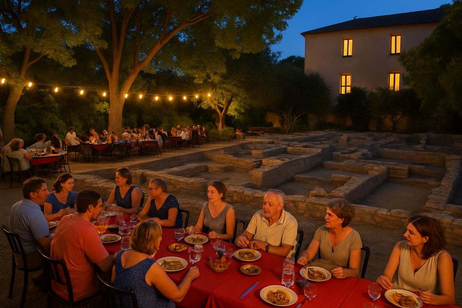 rejoignez-nous au clos de la lombarde pour la grande soirée les apé-ro-mains, alliant saveurs antiques et ambiance conviviale moderne. une expérience unique à ne pas manquer !