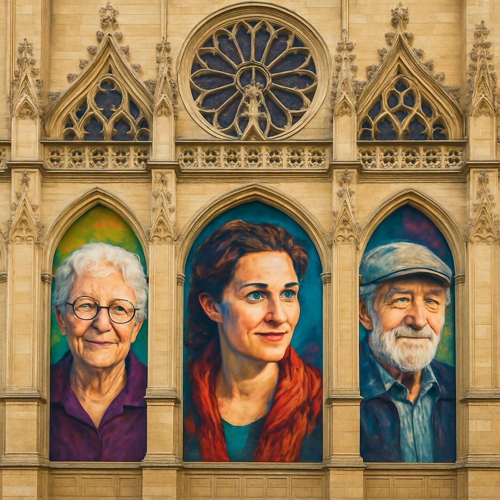 découvrez les portraits en trompe-l'œil des personnalités locales qui font rayonner le sport, la gastronomie et le cirque dans notre région.