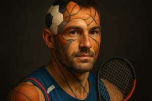 découvrez les portraits en trompe-l'œil de personnalités locales, mêlant sport, gastronomie et cirque, pour célébrer la richesse culturelle de votre région.