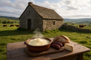 découvrez les burons de l’aubrac, véritables sanctuaires où l’aligot révèle toutes ses saveurs authentiques et traditionnelles.