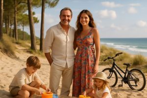 découvrez l'escapade familiale exclusive de jean dujardin et aurélie chaigneau à soulac-sur-mer, un moment de détente et de bonheur en bord de mer.