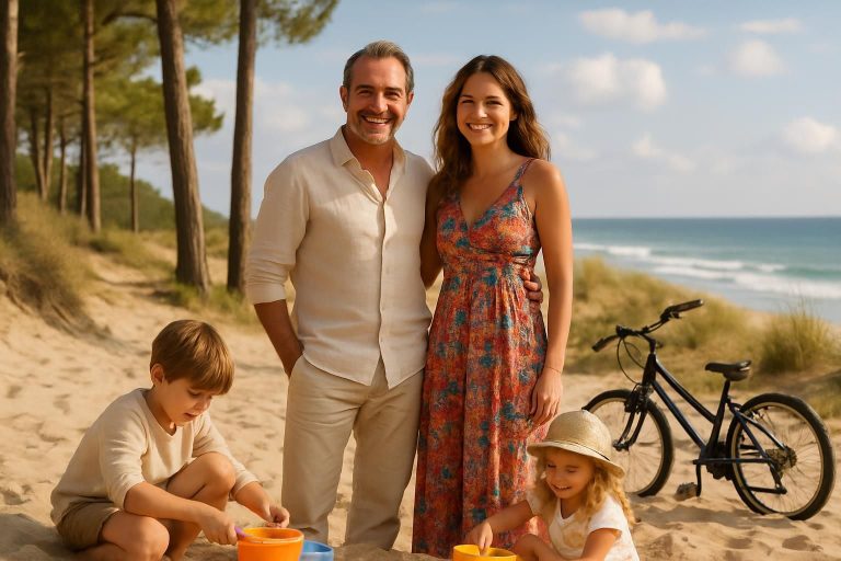 découvrez l'escapade familiale exclusive de jean dujardin et aurélie chaigneau à soulac-sur-mer, un moment de détente et de bonheur en bord de mer.