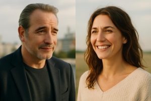 découvrez l'histoire exclusive de jean dujardin qui renaît en amour avec aurélie chaigneau, malgré la distance qui les sépare.