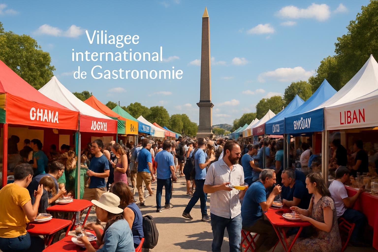 célébrez les 10 ans du village international de la gastronomie sur la place de la concorde du 10 au 13 septembre avec des saveurs du monde et des animations gourmandes.