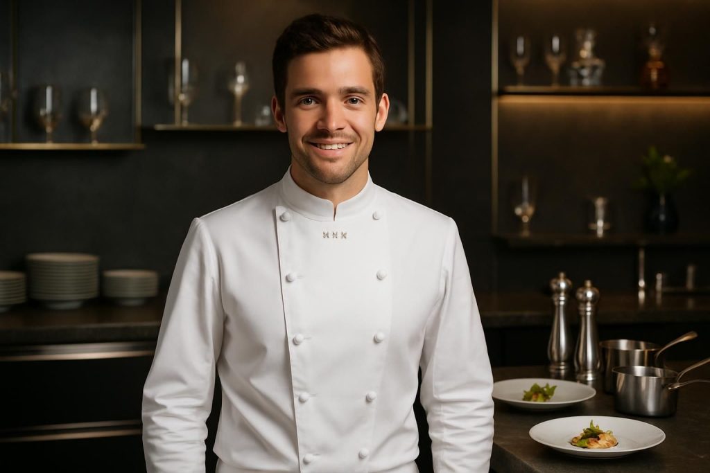 à 32 ans, tom, héritier d'anne-sophie pic, devient le nouveau chef étoilé du bristol. découvrez le parcours et le talent exceptionnel de ce prodige de la gastronomie française.