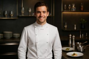 à 32 ans, tom, héritier d'anne-sophie pic, devient le nouveau chef étoilé du bristol. découvrez le parcours et le talent exceptionnel de ce prodige de la gastronomie française.