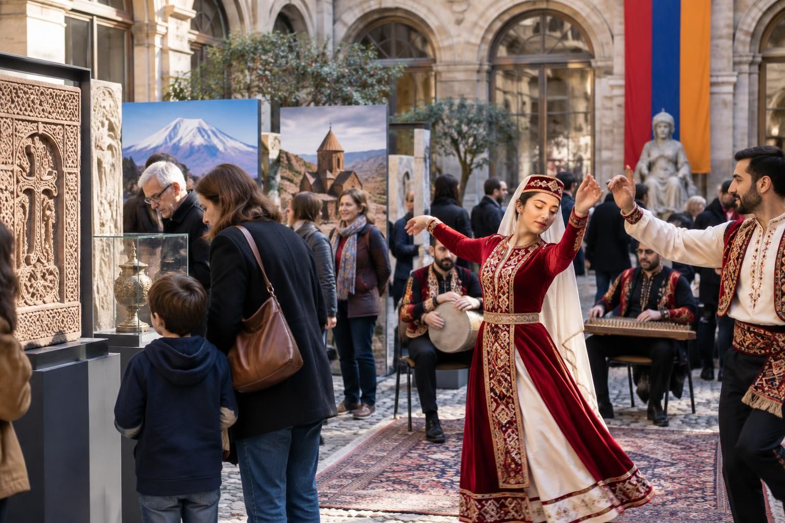 ce samedi, explorez l’arménie dans la cour du musée : histoire, saveurs gourmandes et danses traditionnelles au programme.