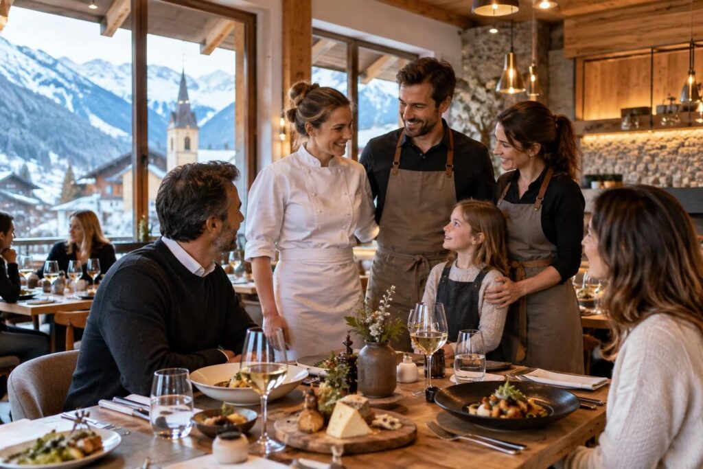 à megève, la famille gatillon renouvelle la scène gastronomique locale et fait rayonner les saveurs du terroir avec passion.