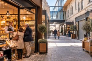 à la cité de la gastronomie de dijon, les commerces encore ouverts font face aux difficultés et gardent espoir en l’avenir.